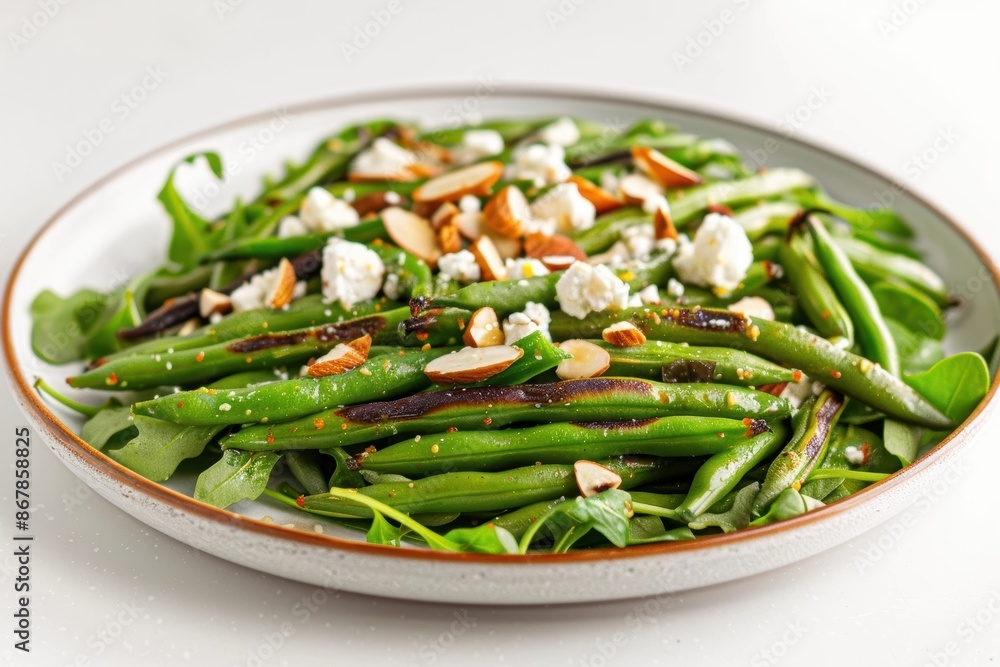 Charred Green Bean Salad with Oregano, Toasted Almonds, and Arugula Charred Green Bean Salad with Oregano, Toasted Almonds, and Arugula