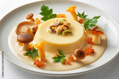 Japanese Steamed Egg Custard with Delicate Garnishes