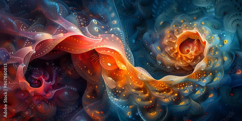 Abstract dot design with swirling patterns and vivid colors Abstract dot design with swirling patterns and vivid colors