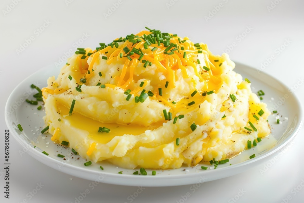 Decadent Cheddar Cheese Mashed Potatoes with Butter and Chives Decadent Cheddar Cheese Mashed Potatoes with Butter and Chives