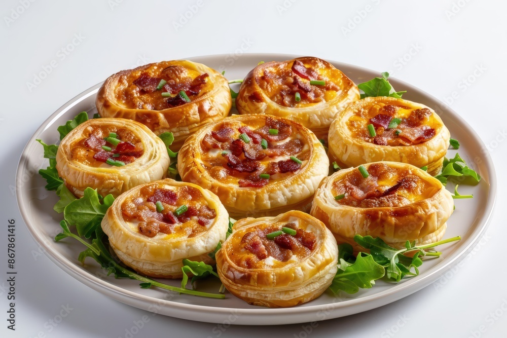 Creamy Cheddar and Bacon Pinwheels with Crisp Greens Creamy Cheddar and Bacon Pinwheels with Crisp Greens