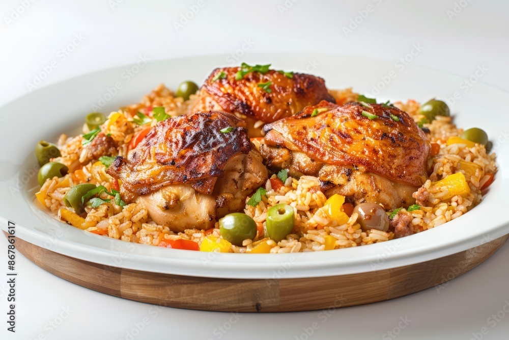 Chicken and Rice Dish with Chorizo and Serrano Peppers Chicken and Rice Dish with Chorizo and Serrano Peppers