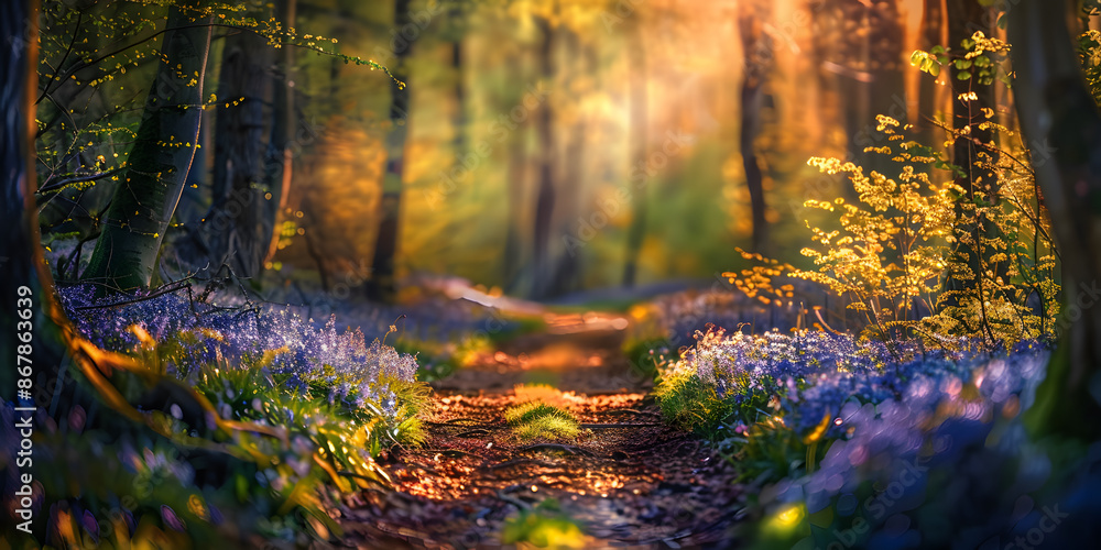 Obraz premium A path in a summer forest