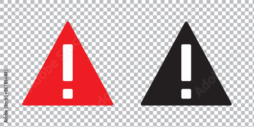 Caution alarm set, danger sign collection, attention vector icon, yellow, red and black fatal error message element, exclamation mark of warning attention icon