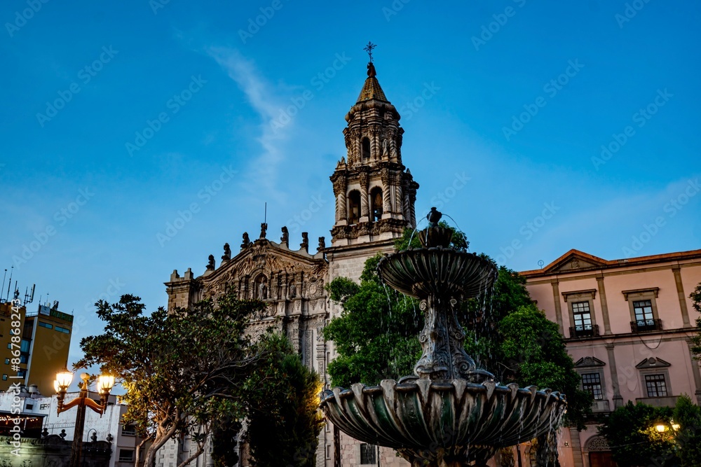 The Iglesia Templo del Carmen in the City Center of San Luis Potosí at Dusk The Iglesia Templo del Carmen in the City Center of San Luis Potosí at Dusk