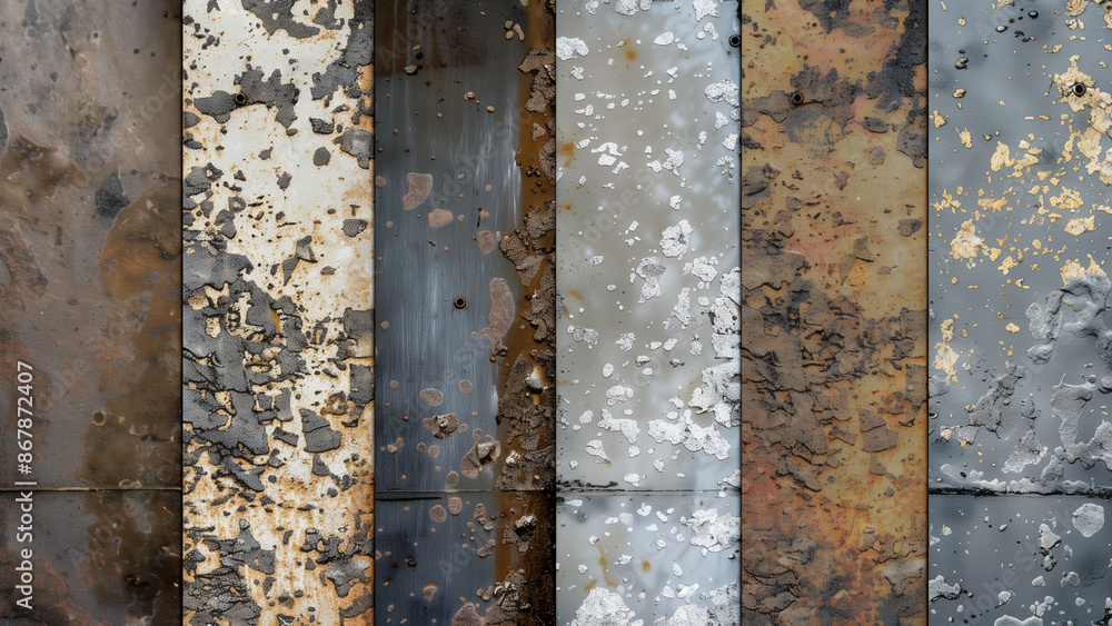 Time’s Imprint: Aged Grunge Metal with Old, Dusty Surface Time’s Imprint: Aged Grunge Metal with Old, Dusty Surface