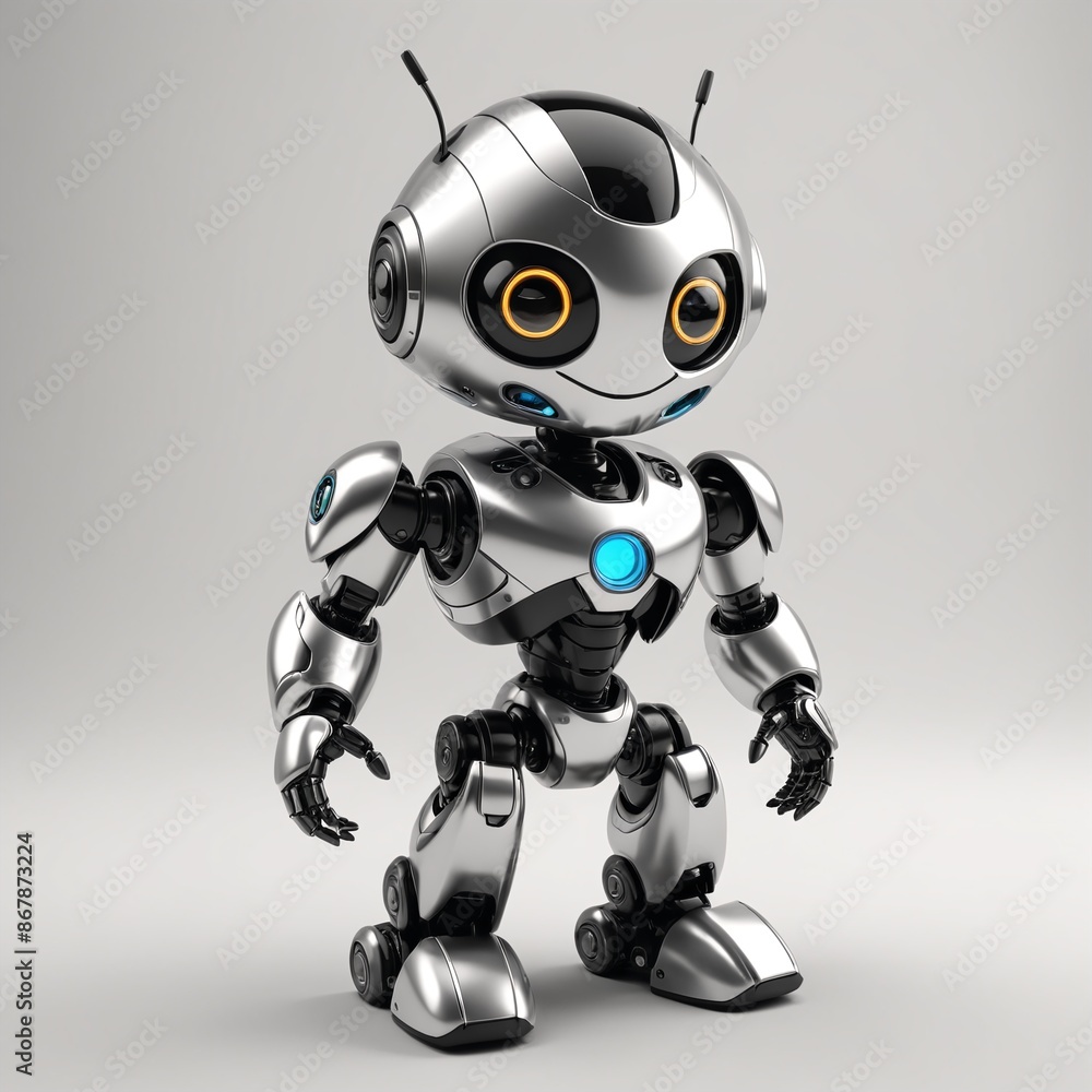 Sleek Silver and Black Robot FutureTech Innovation Concept Sleek Silver and Black Robot FutureTech Innovation Concept