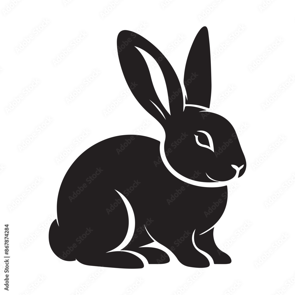 Rabbit vector silhouette Rabbit vector silhouette