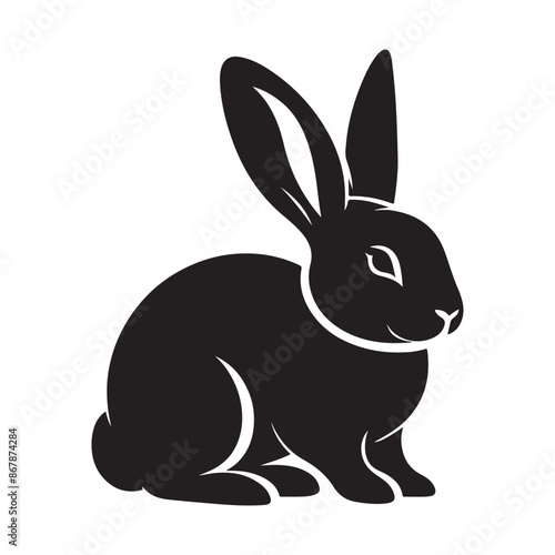 Rabbit vector silhouette