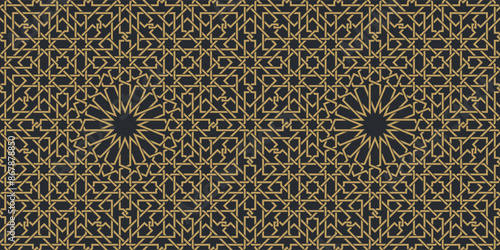 Seamless geometric pattern in authentic arabian style.