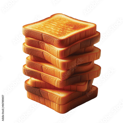 Brown Toasted Bread Slices vector