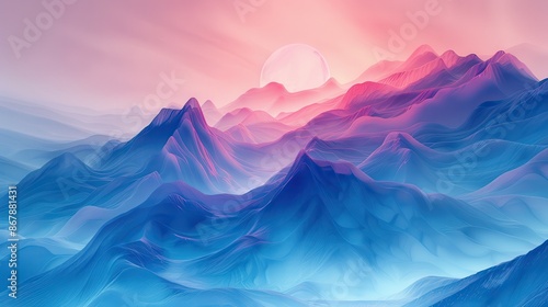 Creative algorithms generating surreal landscapes, otherworldly and artistic © Naret