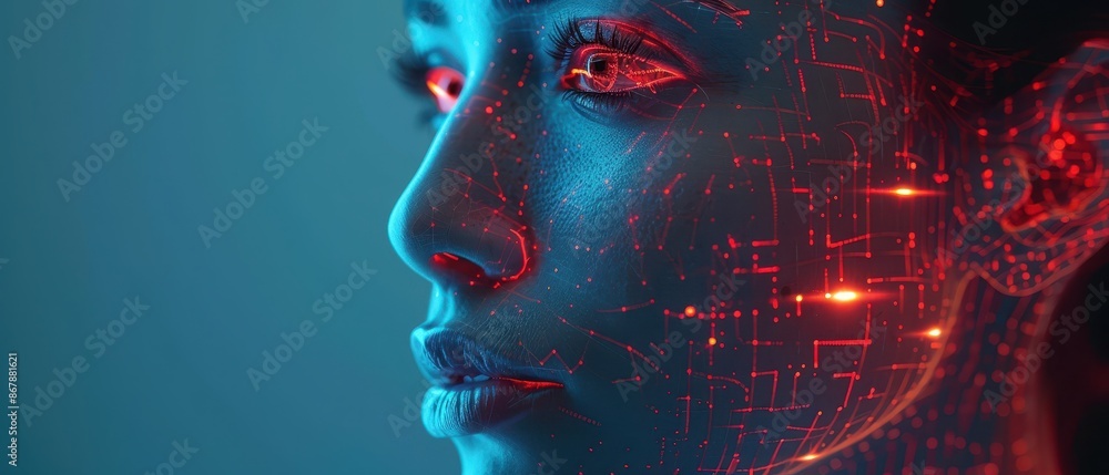 Digital avatar mimicking real person using deepfake, immersive and advanced Digital avatar mimicking real person using deepfake, immersive and advanced
