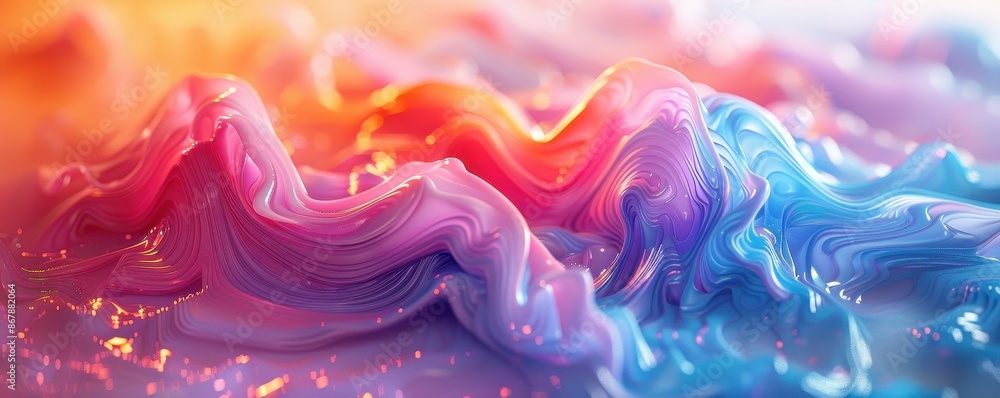 Abstract representation of AI creating fluid motion graphics, AI animation, innovative and sleek Abstract representation of AI creating fluid motion graphics, AI animation, innovative and sleek