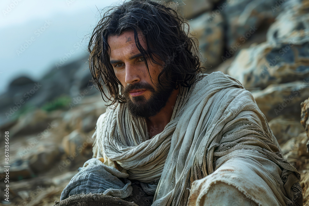 Life of Jesus: Eighteen Years of Silence. Scketch. Generative AI Life of Jesus: Eighteen Years of Silence. Scketch. Generative AI