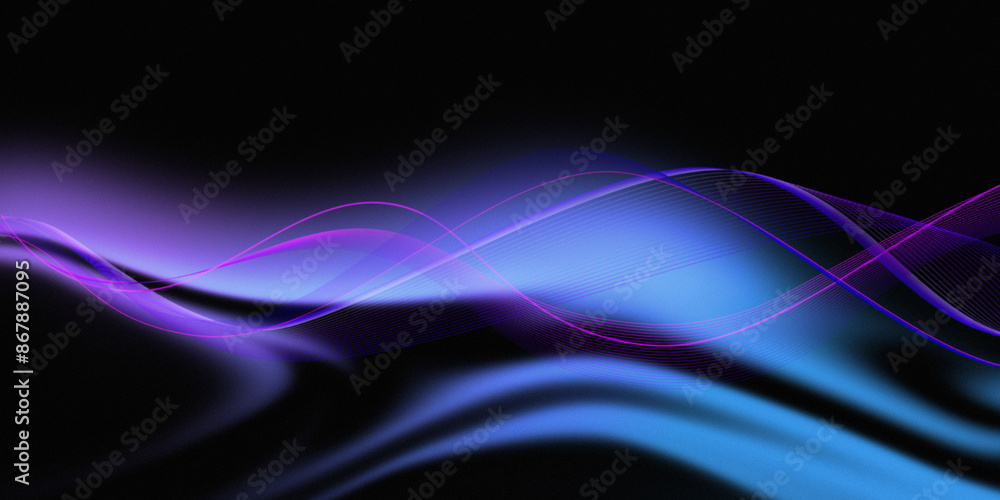 Abstract blue-violet wave background for technology and futuristic themes, presentations, web design and digital art. Abstract blue-violet wave background for technology and futuristic themes, presentations, web design and digital art.