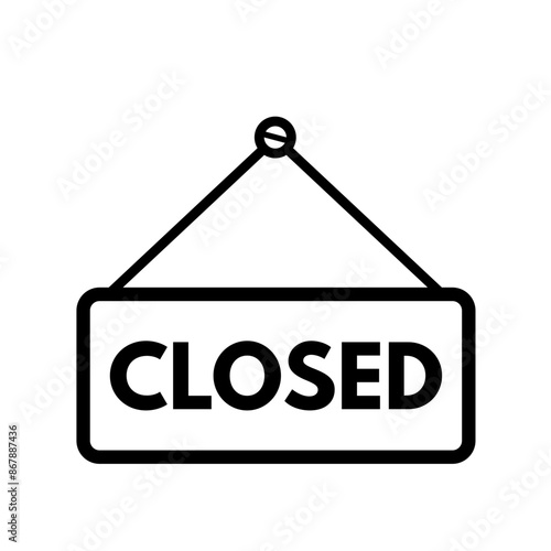 plate closed - vector icon