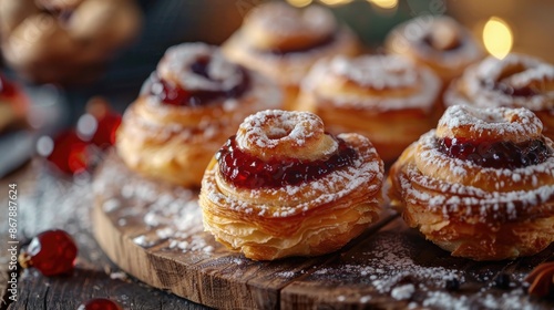 German pastries with jam filling