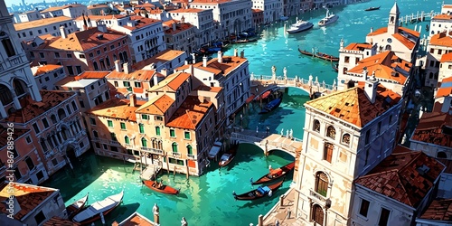 street in italy anime style stunning aesthetic and high d background