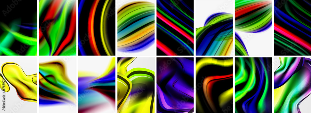 Collection of abstract background with waves, colorful shapes and 3d shadow effect. Vector Illustration For Wallpaper, Banner, Background, Card, Book Illustration, landing page Collection of abstract background with waves, colorful shapes and 3d shadow effect. Vector Illustration For Wallpaper, Banner, Background, Card, Book Illustration, landing page