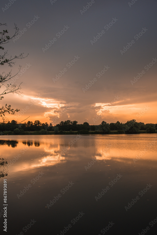 Obraz premium Explosion am Himmel