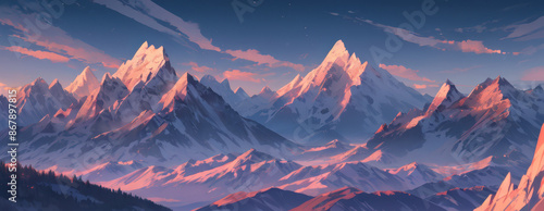 sunrise in the mountains