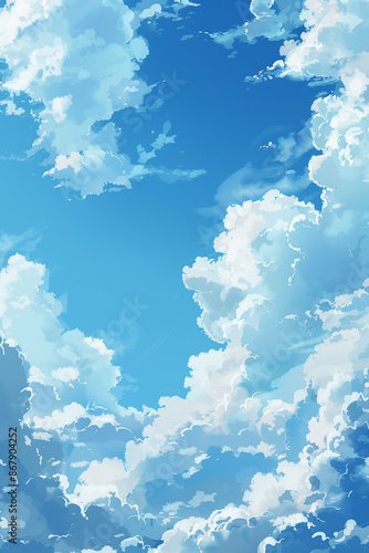 blue sky background with clouds. High quality photo