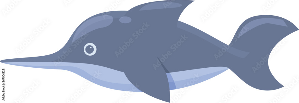 Swordfish swimming cartoon sea life illustration Swordfish swimming cartoon sea life illustration
