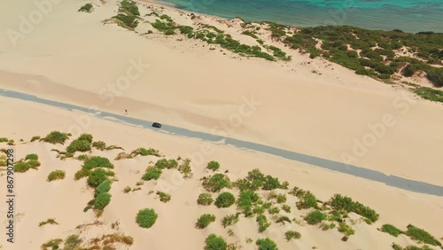 Aerial view of the Dune of Valdevaqueros in Spain