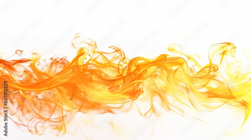 Abstract orange smoke on white background Abstract orange smoke on white background