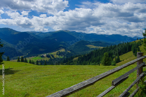 beautiful mountain landscape. mountain panorama. Carpathians, Ukraine