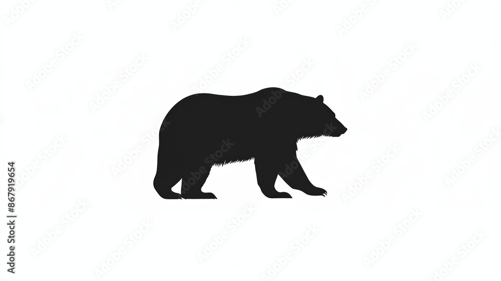 bear silhouette isolated on a white background. bear silhouette isolated on a white background.