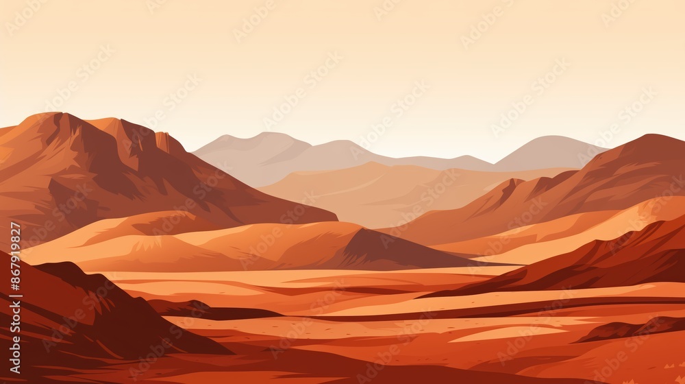 Naklejka premium sunset in the desert