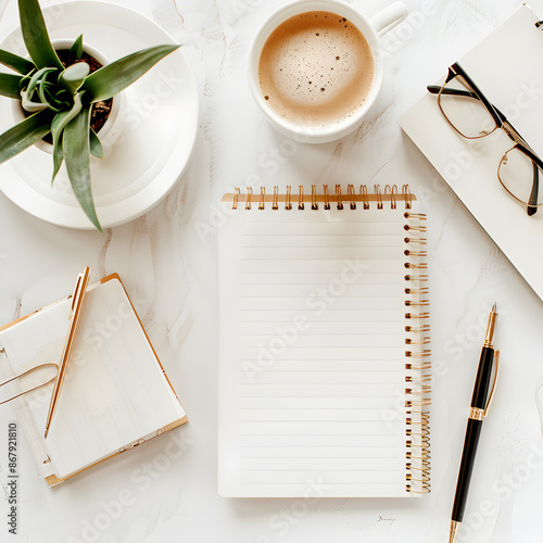 importance of handwritten notes in the learning process. flat lay isolated on white background, professional photography, png photo