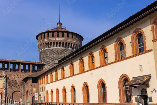 Castello Sforzesco – ceglany zamek w Mediolanie