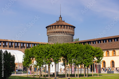 Castello Sforzesco – ceglany zamek w Mediolanie