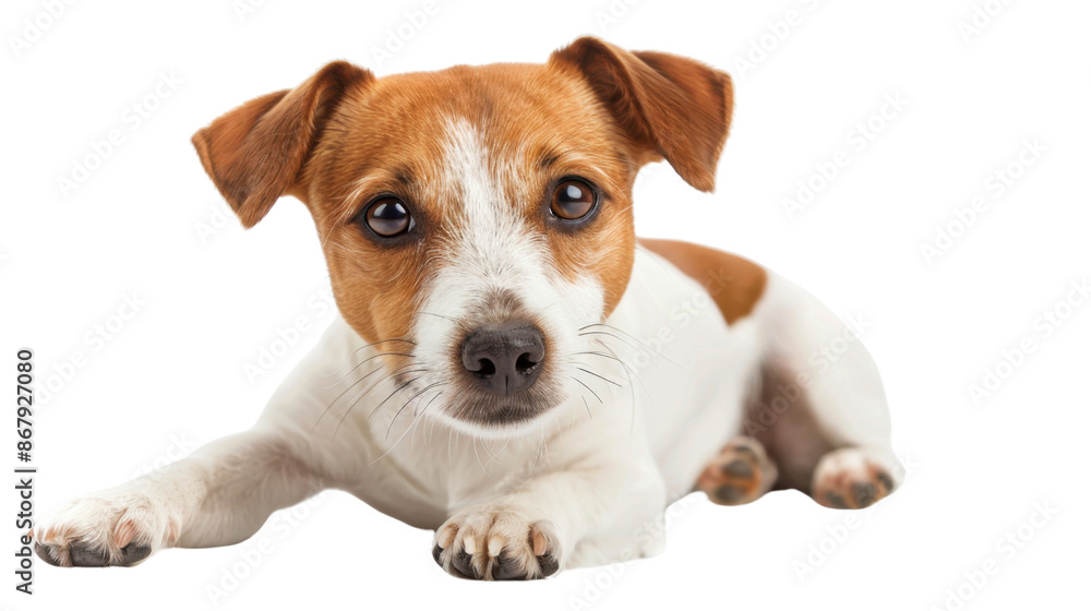 Cute small dog Jack Russell terrier on transparent background Cute small dog Jack Russell terrier on transparent background