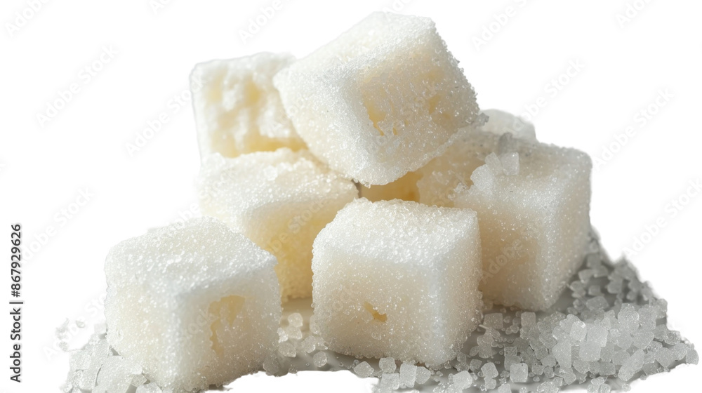 Sugar cubes on transparent background Sugar cubes on transparent background