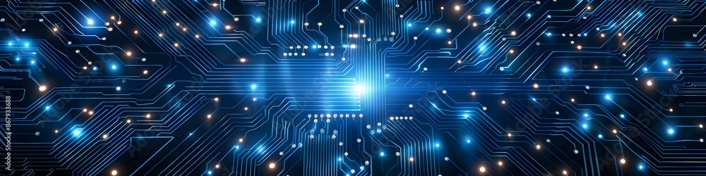 Digital technology banner with circuit board design image in bitmap format Digital technology banner with circuit board design image in bitmap format