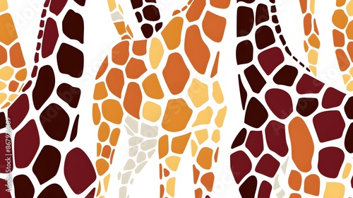 Seamless colorful giraffe pattern. Vector image
