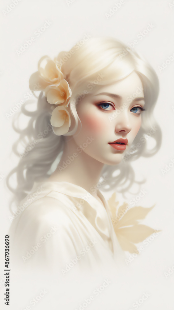 花と女 AI画像 ジェネレーティブAI 花と女 AI画像 ジェネレーティブAI