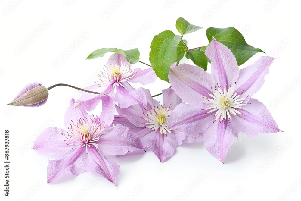 Obraz premium Clematis Flower Isolated on White Background