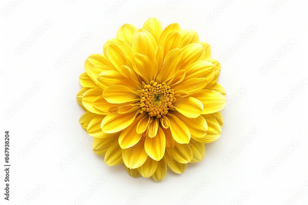 Yellow Chrysanthemum Isolated on White Background. Beautiful Chrysanthemum Flower Yellow Chrysanthemum Isolated on White Background. Beautiful Chrysanthemum Flower