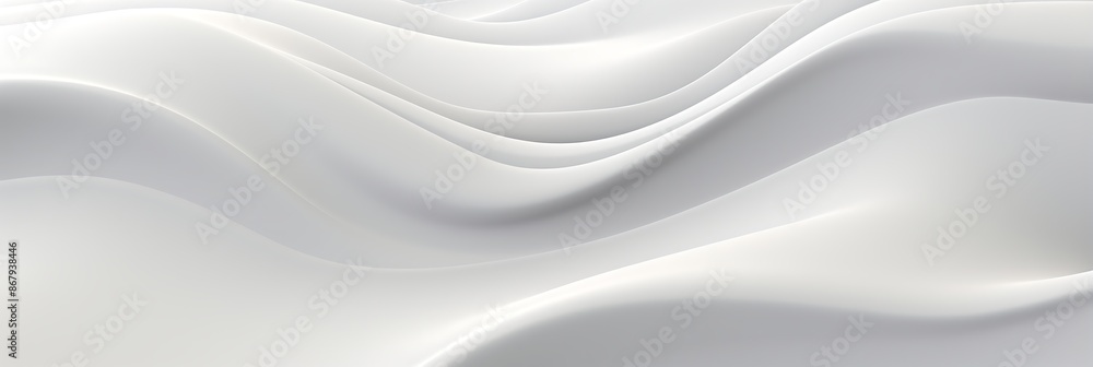 White abstract background with wavy lines