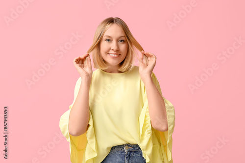 Beautiful young woman with ...