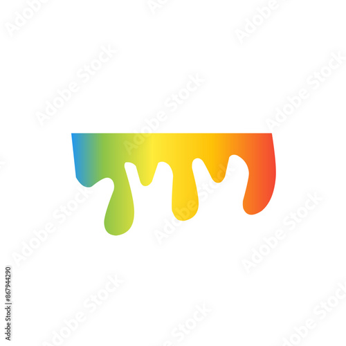 illustration of dripping rainbow slime