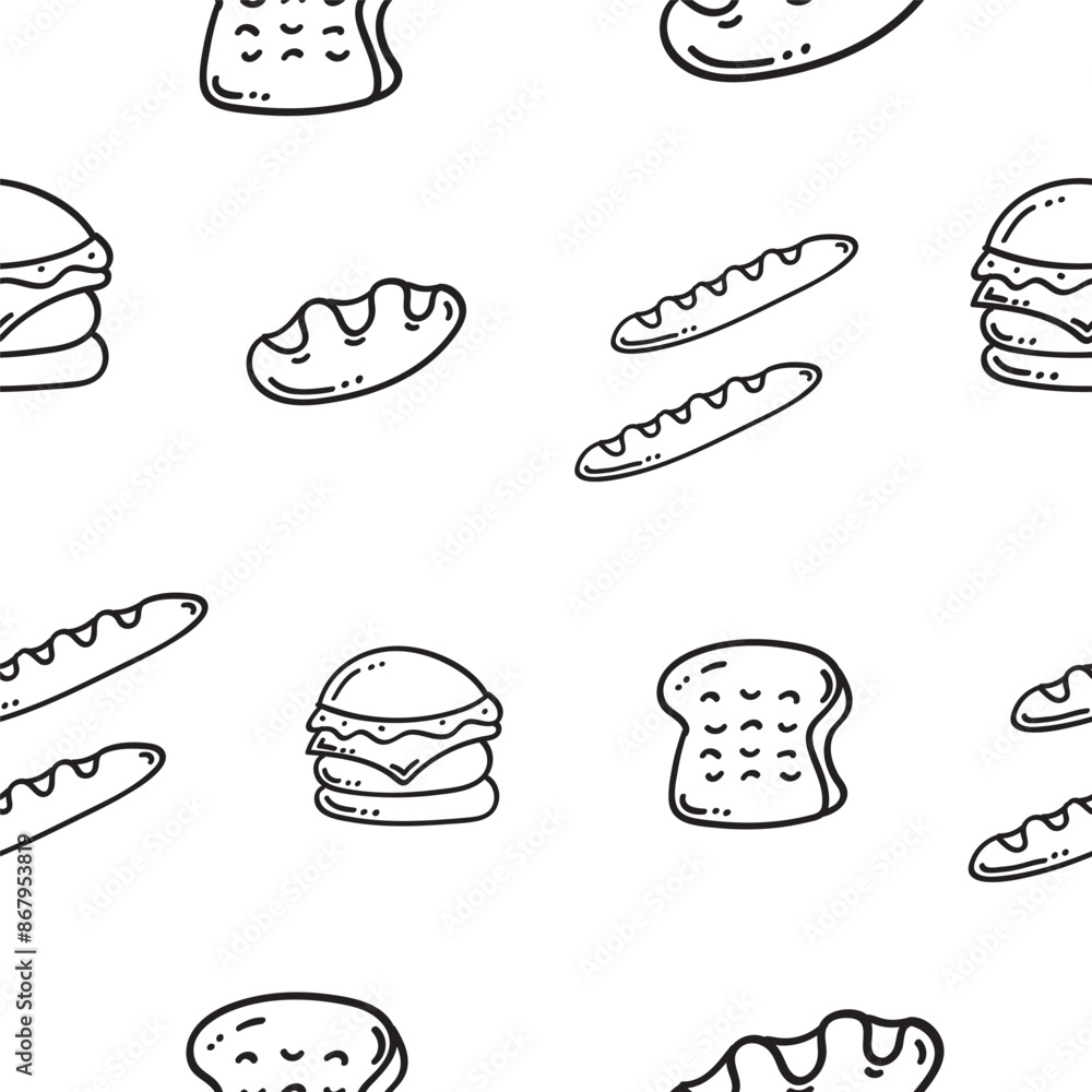 food and beverage seamless pattern in hand drawn style pattern background food and beverage seamless pattern in hand drawn style pattern background