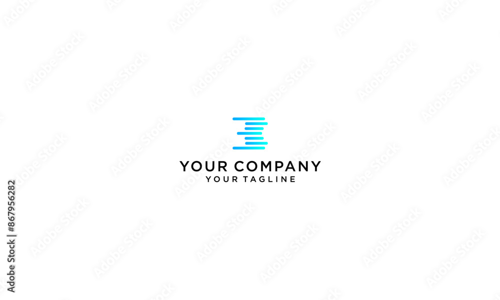 logo for business letter B with line logo for business letter B with line