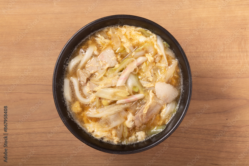 ねぎ塩豚バラ 卵あんかけ うどん ねぎ塩豚バラ 卵あんかけ うどん