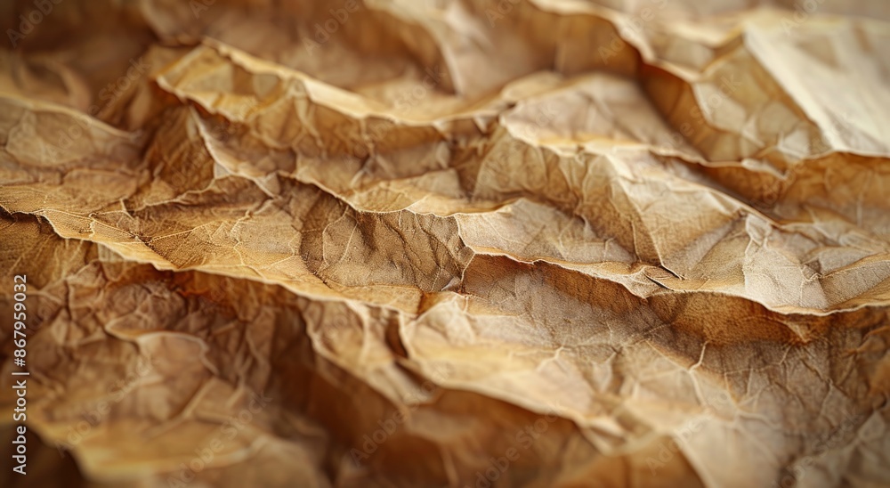 Close Up of Crumpled Brown Paper Texture Close Up of Crumpled Brown Paper Texture